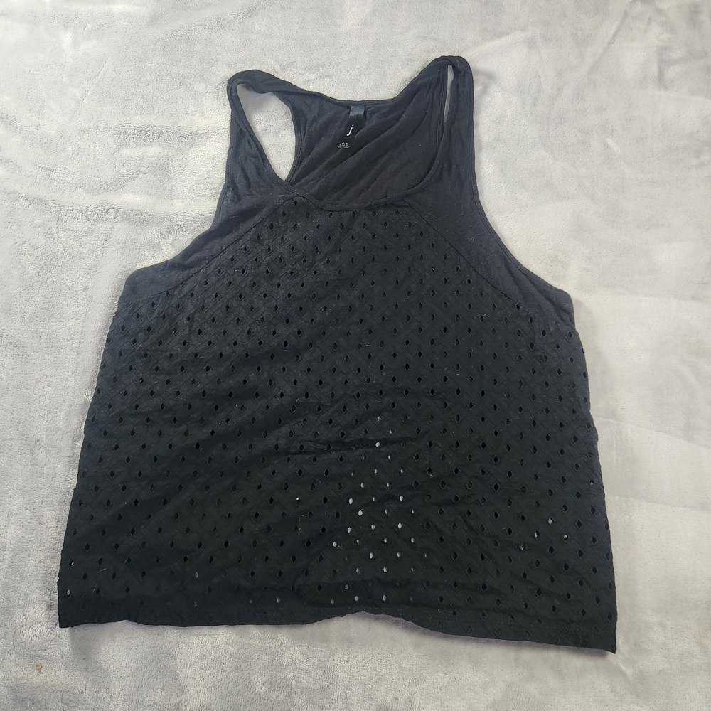 j Black Eyelet‎ Tank Top M Fishtale Racerback Boho Whimsigoth Cottagecore